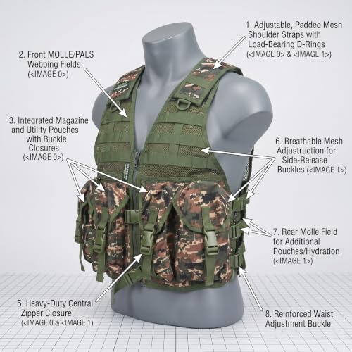 Image of Azad tactical vest for ary with stuff oragnizer and poches