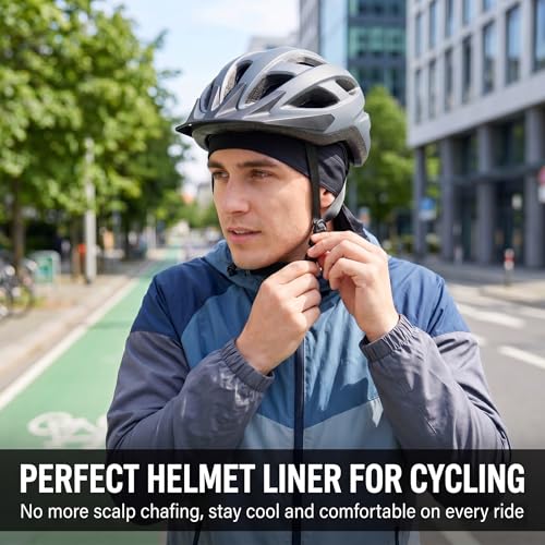 Image of Skull Caps for Men Cooling Bandana Cap Helmet Liner Hat Running Beanie