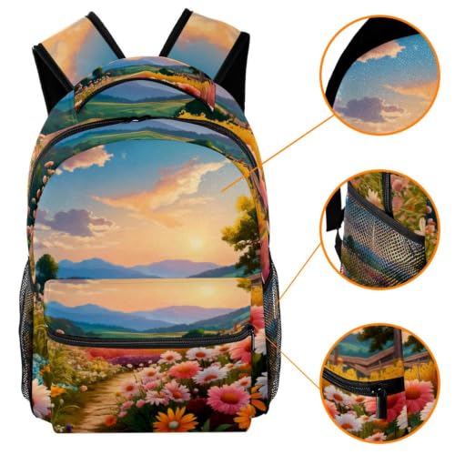 Mochila escolar impermeable de copos de nieve para proteger tus libros 3