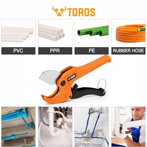 Image of PVC Pipe Cutter (TPC-301E 42MM CP),Premium High-Grade Manganese Blade and Aluminum Alloy Body || Suitable for PVC Pipes, Rubber Hoses and Plumbing Pipes Cutter