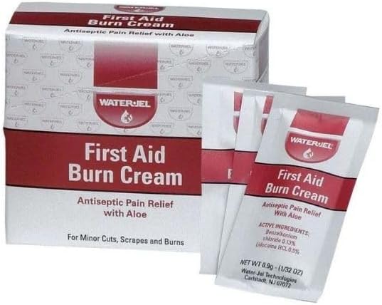 First Aid Burn Cream, Antiseptic Burn Relief, 0.9 gm Packets, 25 Pack, MS-60765