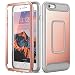 iPhone 6S Plus Case, YOUMAKER Full-body Rugged Belt Clip Holster Case with Built-in Screen Protector for Apple iPhone 6S Plus (2015) 5.5 inch / iPhone 6 Plus (2014) - Rose Gold/Gray