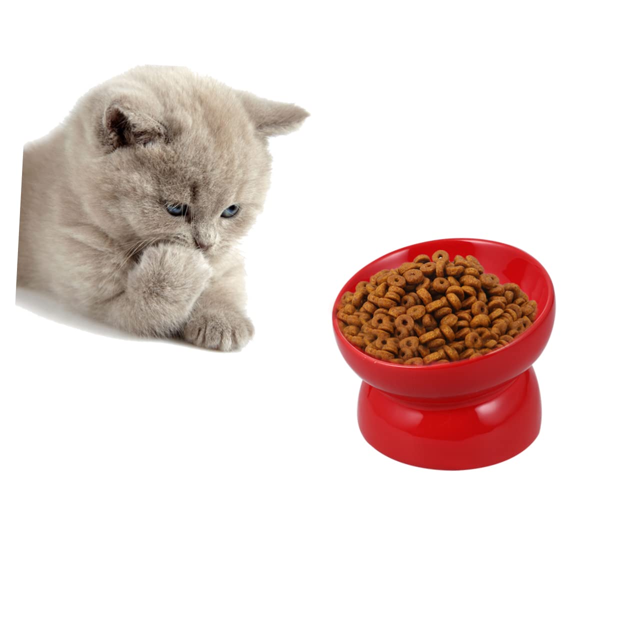 TOGEVAL Elevated Pet Feeder Ceramic Pet Bowl for Dog and Friendly Healthy Material Easy to Carry