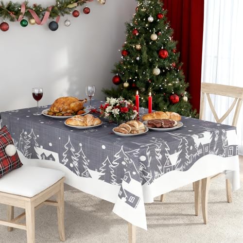 PureHaus Weihnachtstischdecke Den Grauen 140x200 cm, Wasserfest...