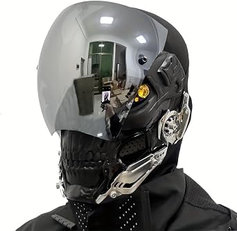 Soldier Mask for Men Cyberpunk Cosplay Helmet Mask, Skull Face Masks for Christmas, Costume Parties