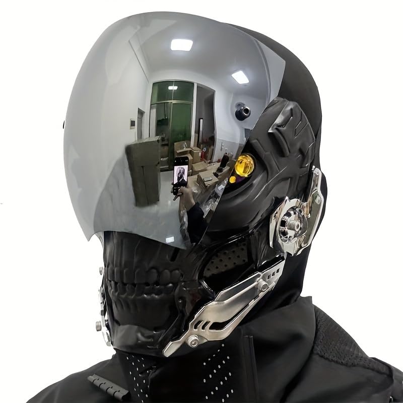 Soldier Mask for Men Cyberpunk Cosplay Helmet Mask Skull Face Masks for Christmas Costume Parties