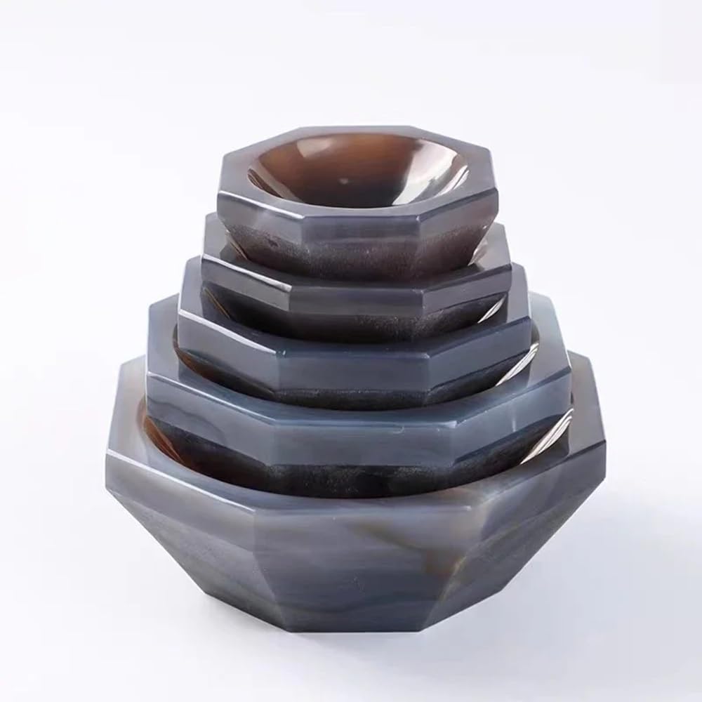 Mortier et pilon en agate naturelle for broyage en laboratoire 110 mm 120 mm 150 mm 160 mm 200 mm(80MM)