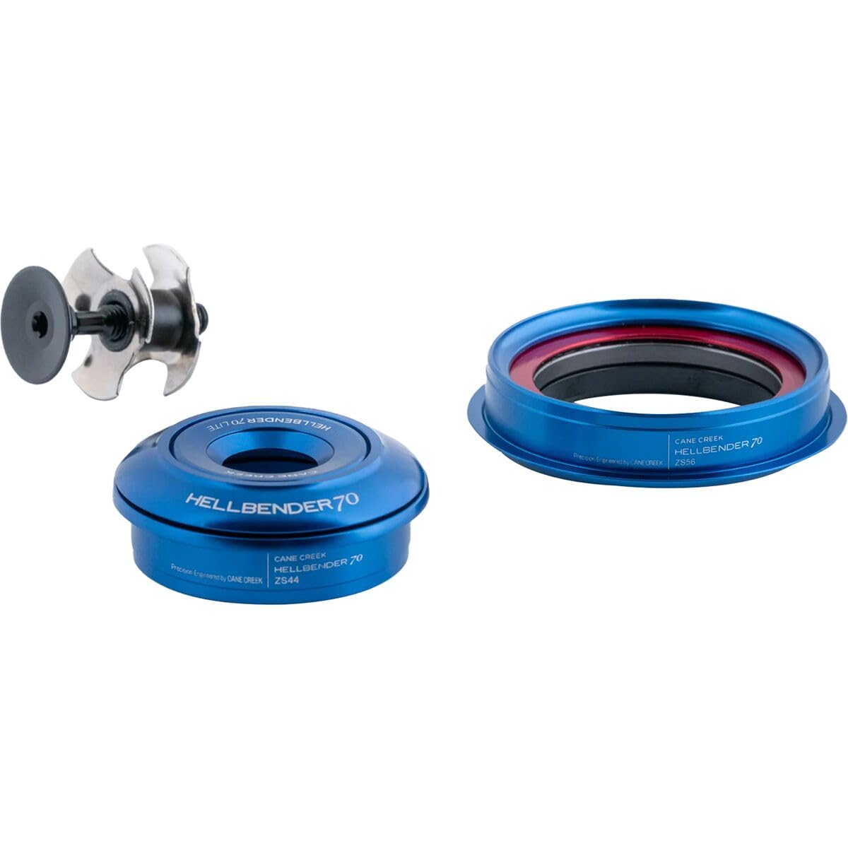 Cane Creek Hellbender 70 Lite Tapered Steuersatz, 1 1/8"-1.5", IS42/28.6/H9 | IS52/40, Blue, BAA2172B