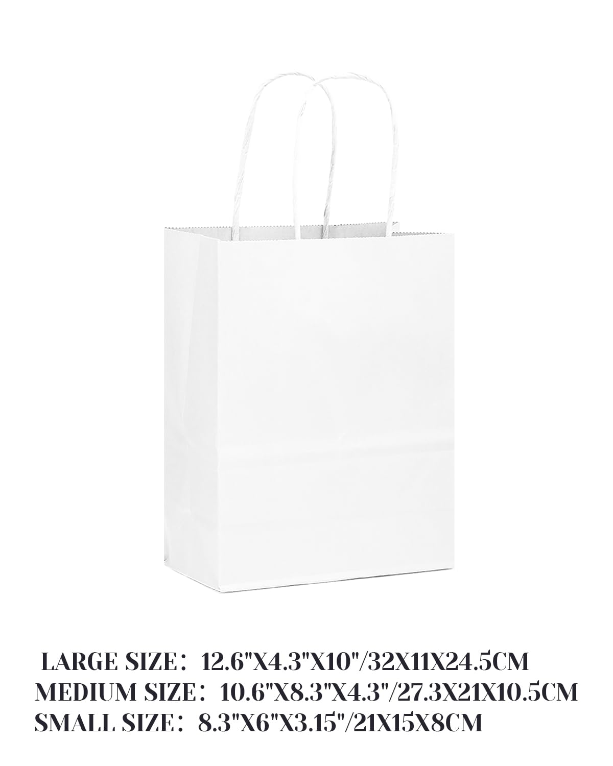 Qiqee Classic Orange Gift Bag With Handles Bulk 24Pcs Paper Bags -8.3"x6"x3. 15