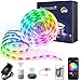 Produktbild LED Strip,RC WiFi led Streifen 5m,5050 RGB LED Strip,Farbwechsel LED Lichterkette Sync mit Musik LED Band Arbeiten Sie mit Android,IOS,Alexa,Siri,IFTTT