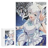 白上フブキ パズル 木製素材 ジグソーパズル快適なタッチ ホーム リラクゼーション 子供 大人用 かわいい 装飾 贈り物 新年 お祭り バレンタインデー 300 PCS