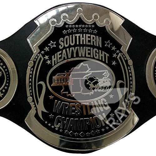 Ray's Adult Size Southern Heavyweight Wrestling Champion Replica Leather Belt with 4mm Brass Plates
