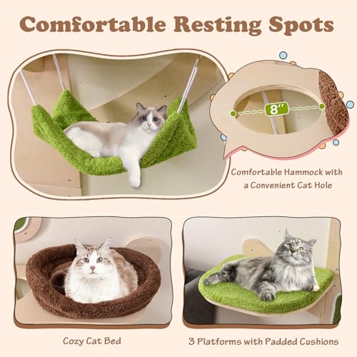 Estanterías de pared para gatos Tangkula 5 niveles miniatura 2