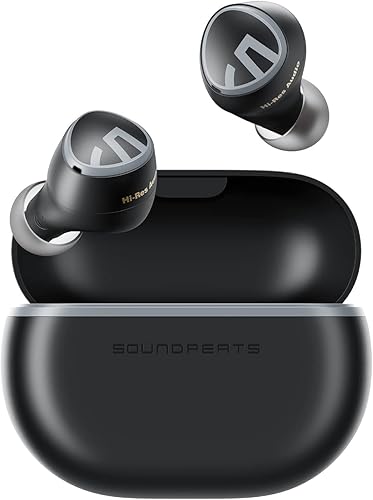 SoundPEATS Auriculares inalámbricos Mini HS, auriculares Bluetooth con micrófono con cancelación de ruido AI, audio de alta resolución con LDAC,