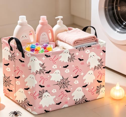Image of Rectangle Storage Basket,Gift Basket,Room Decor(Blackweb Halloween)