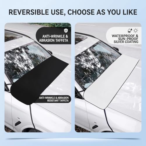 Cubiertas de parabrisas de coche protección todo clima reversible de tamaño universal 3