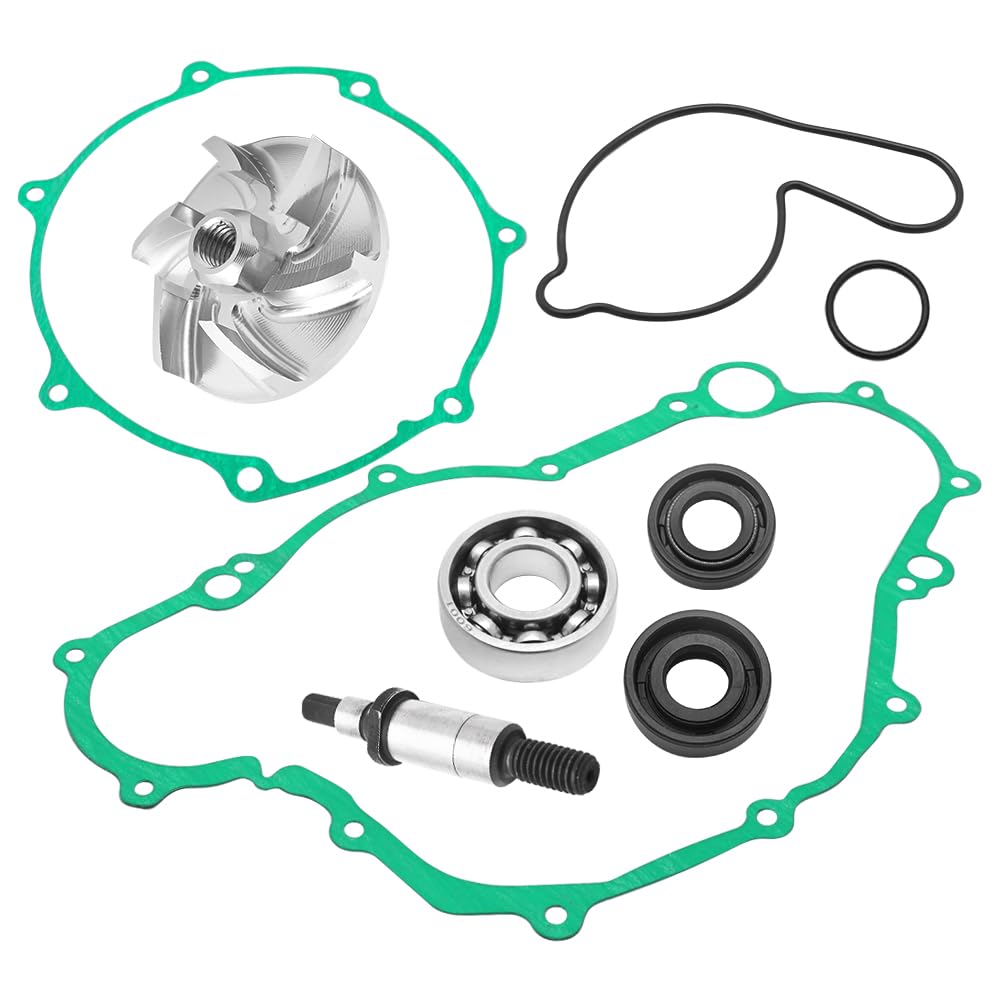 Kit de reparación de bomba de agua para Yama-ha YFZ450 2004-2013 Impulsor, Rodamiento, Eje, Junta, O-Ring 5DJ-12451-00-00 93102-11008-00 93102-12321-00