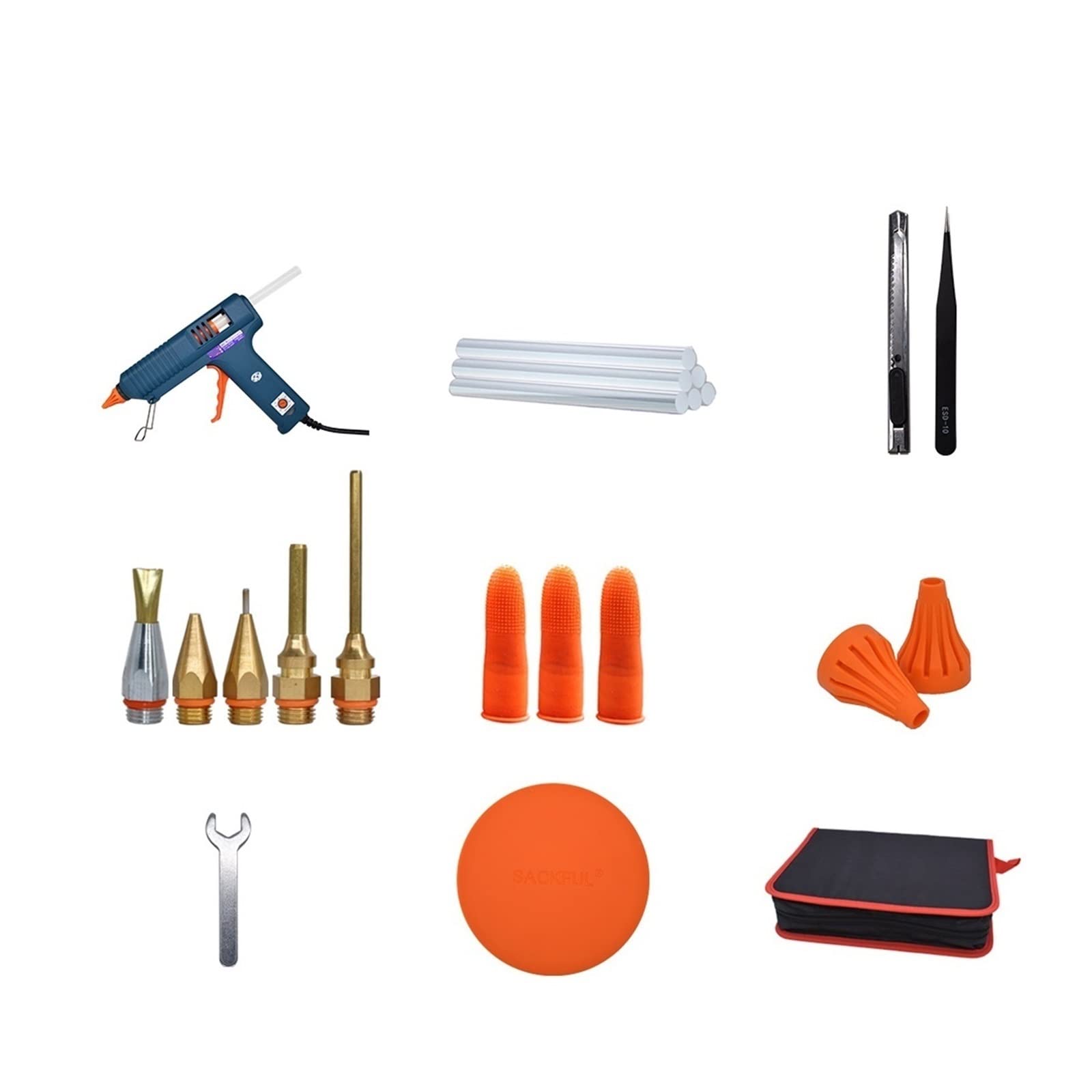 Pistolet Do Klejenia Na Gorąco, Wymienna Dysza, Regulacja Temperatury, Użyj Kleju W Sztyfcie 11mm, Przemysłowego, Używany Naprawy Szybkie Niezawodne Klejenie(SET-1)