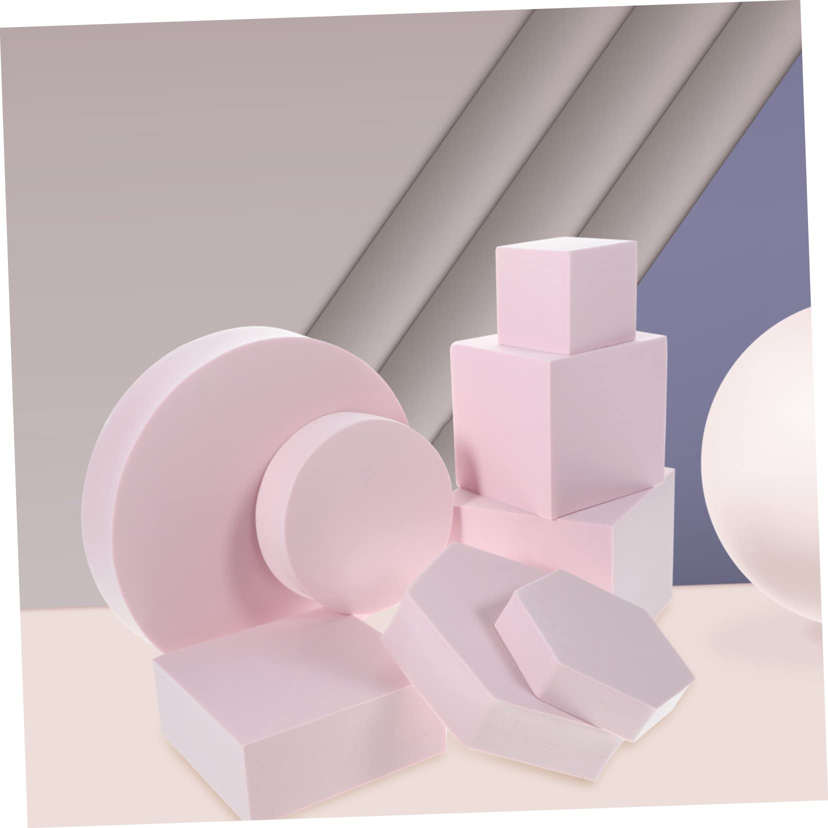 8piezas Accesorios Fotográficos Geométricos para Fondo De Fotografía De Joyería y Cosméticos Prop Props De Cubo para Decoración De Estudio