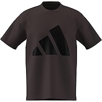 adidas Uomo Essentials Big Logo Single Jersey Tee, Shadow Brown/Black