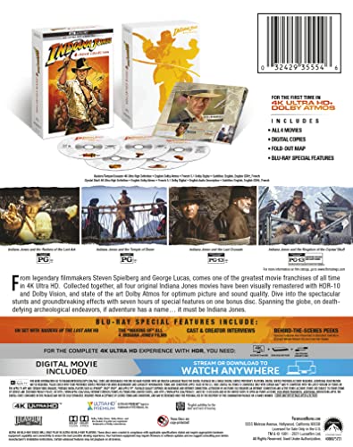 Image of Indiana Jones 4-Movie Collection Limited Edition Steelbook [4K UHD + Digital Copy]
