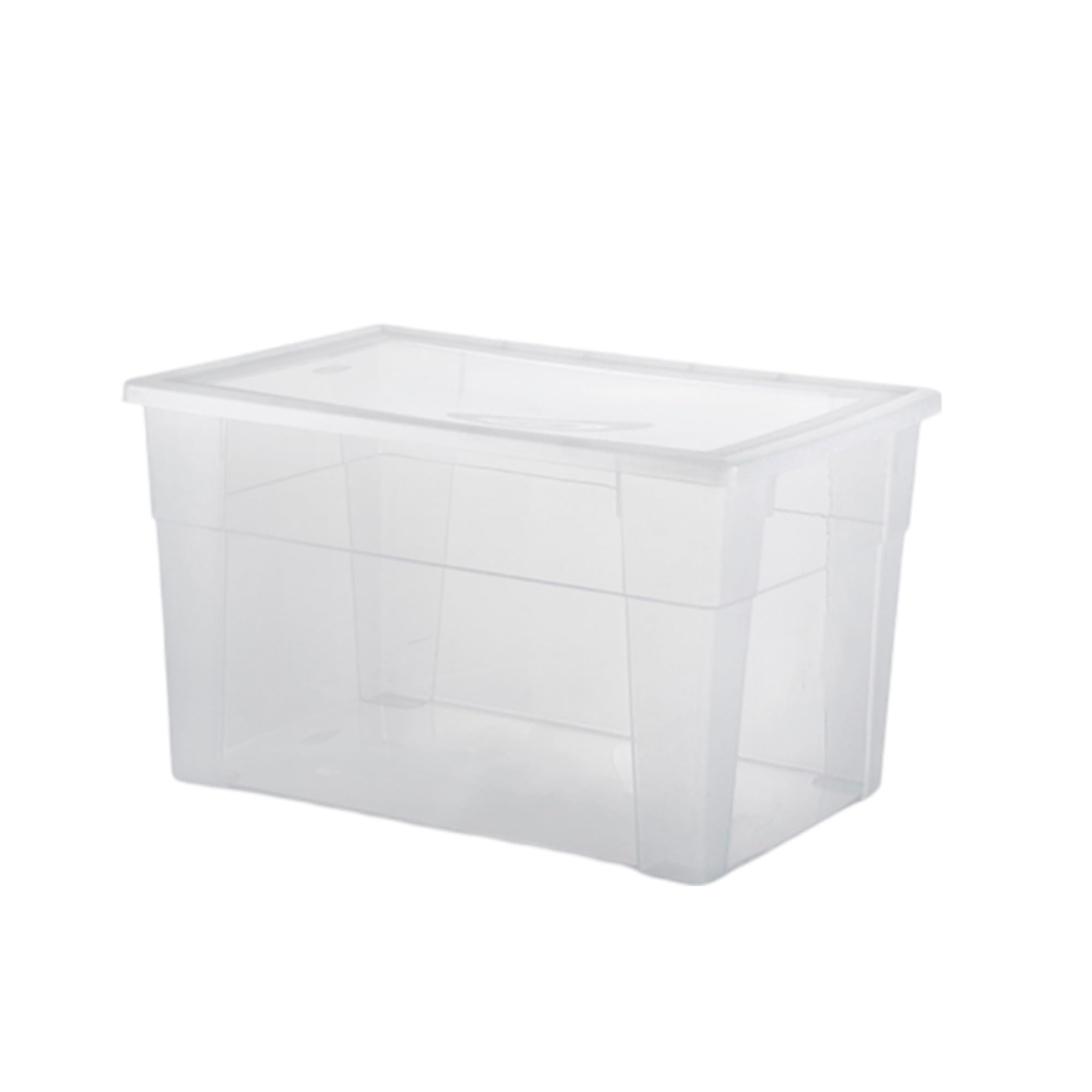 Sicignano | Set 2 Contenitori Storage Visual Box XXL High Trasparenti con Coperchio | 59x39x35h cm, 62 Litri | Plastica Alimentare, Multiuso per Casa, Ufficio, Cucina e Garage