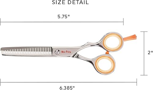 Miniatura 6 de Cricket Centrix Roc-It Dog Professional Stylist - Juego de tijeras de corte de pelo de 5.75 pulgadas y tijeras de adelgazamiento 30T