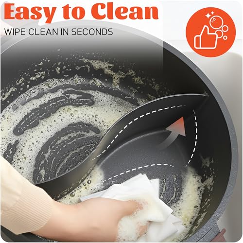 TWIN™ Electric Hot Pot with Divider | PFAS-Free Ceramic Nonstick Pot | EvenHeat Cast Aluminum Body | 1500W Fast Heating | Dual-Flavor Shabu Shabu Pots for Family Use | 1-Yr Warranty - Image 6