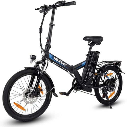 Varun Bicicleta Electrica, 20 Bicicleta Eléctrica Plegable Con Batería De 48v, Motor 250w 55nm, City E-Bike Con 7 Velocidades, Medidor Lcd, Bici Eléctrica Mujer Hombre Con 3 Modos De Conducción Varun Bicicleta Electrica, 20 Bicicleta Eléctrica Plegable Con Batería De 48v, Motor 250w 55nm, City E-Bike Con 7 Velocidades, Medidor Lcd, Bici Eléctrica Mujer Hombre Con 3 Modos De Conducción