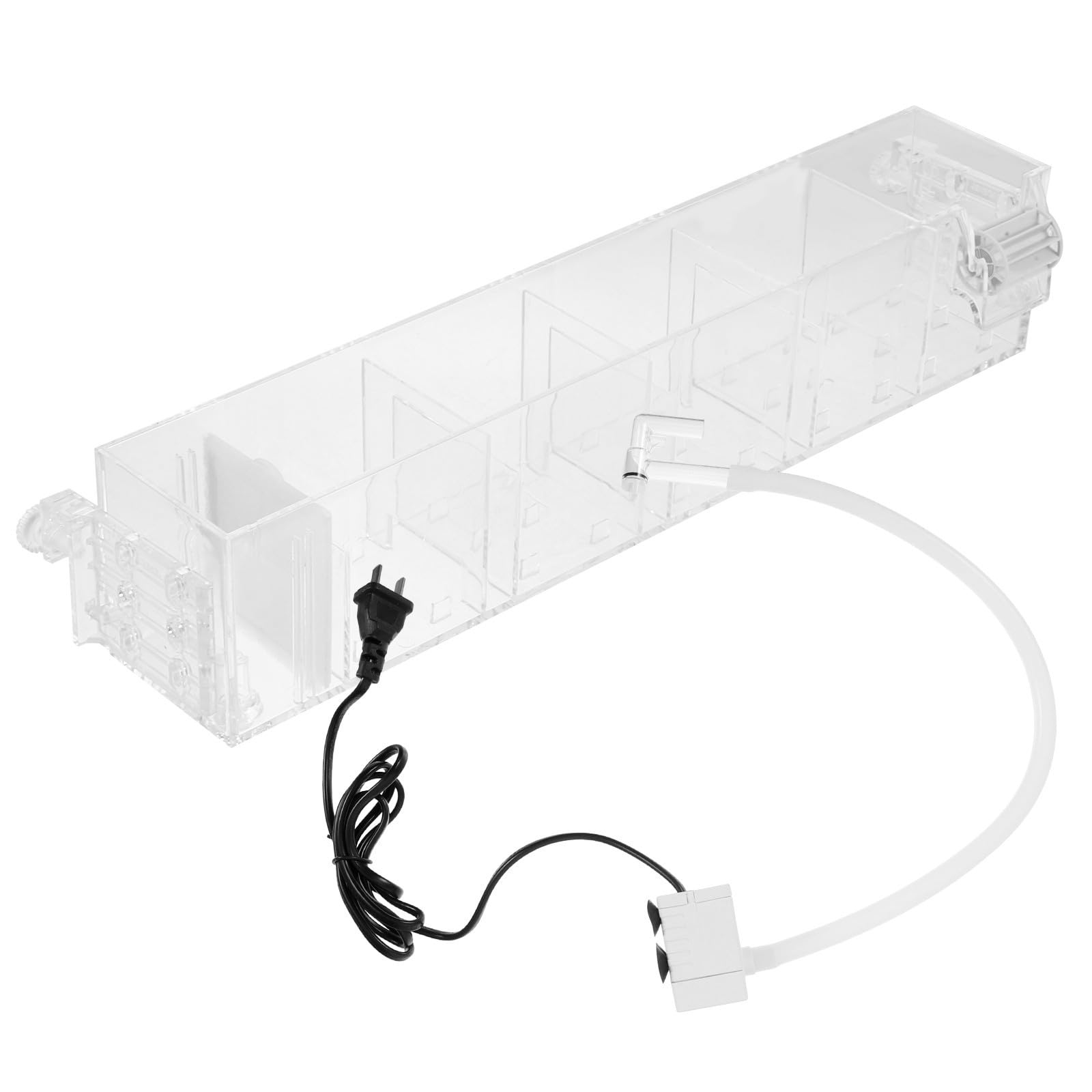 Multifunktionsfilterbox aus Acryl mit Integriertem Wasserfluss Wie Wasserfall Klar im Design und Einfach zu Bedienen als Tropfkasten für Aquarien Zuhause