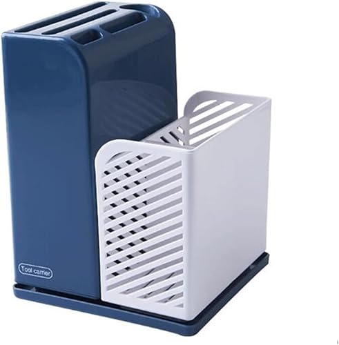 Soporte universal para cuchillos para encimeras de cocina, soporte multifuncional para utensilios de cocina, caja de almacenamiento plana, cuchara y