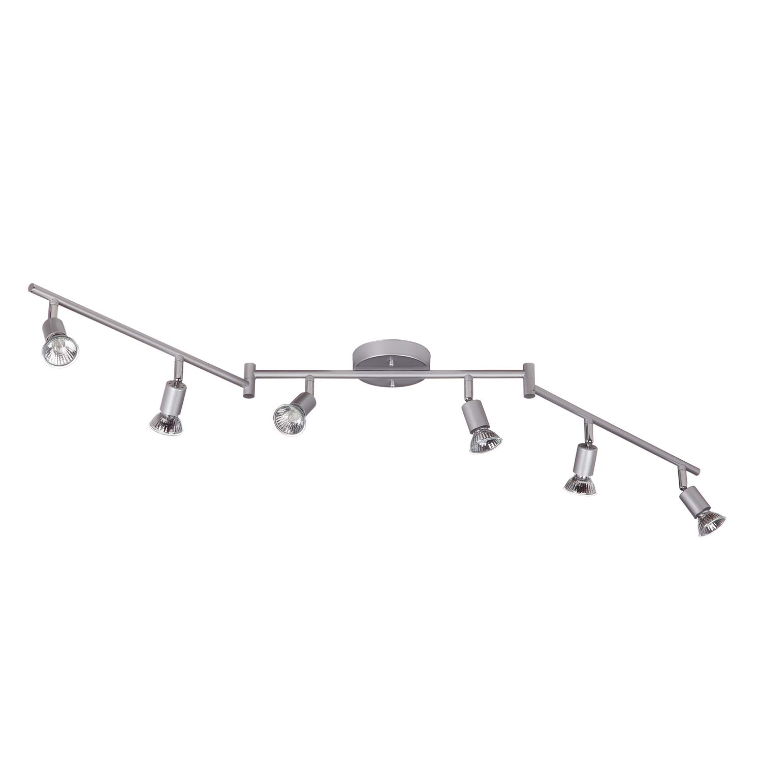 59351 Payton 6-Light Foldable Track Lighting, Matte Silver