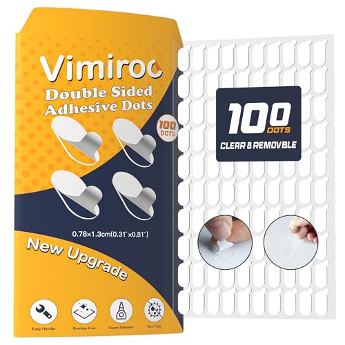 100Pcs Adhesive Glue Stick Dots Double Sided Sticky Tack Removable - Clear Museum Mounting Putty No Damage for Wall Decor, Figurine, Poster, No Trace Dots - Strong Adhesive Dots for Balloon & Crafts