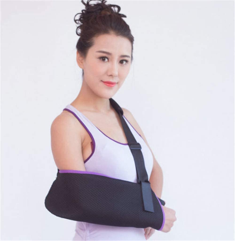 Inmovilizador de hombro con cabestrillo de brazo médico Soporte de manguito rotador Inmovilizador de hombro Correa de soporte médico para muñeca de codo de brazo fracturado roto, brazo ajust