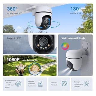Tapo TP-Link C500 WLAN Überwachungskamera Außen, 360° Sichtbereich, 1080p Auflösung, Bewegungserkennung, Nachtsicht bis zu 30 m, Zwei-Wege-Audio, Kompatibel mit Alexa & Google