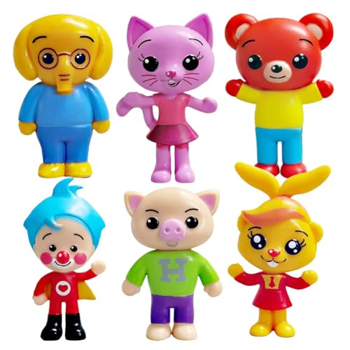 BDQYLOUJ 6PCS Mini Muñeco Figura de Payaso, Mini Figuras Tarta Decoración,Adornos para Tartas，Cartoon Adornos de Mago Clown Juguetes Cake Topper para Tartas Infantiles para Fiesta de Cumpleaños