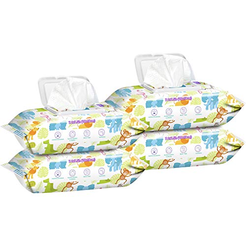 Baby Wipe - HAPPY BUM Wet Wipes for Baby, Baby Water Wipes, 4 Packs, 320 Count. - Thumbnail 3