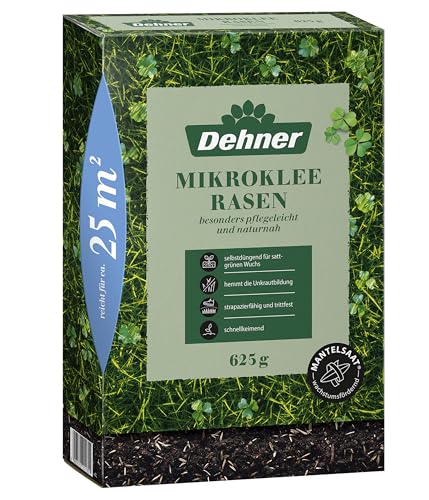 Dehner Saatgut Rasensamen, Mikroklee-Rasen, hochwertige Saatgutmischung, selbstdüngend/selbstkeimend, 625 g, für ca. 25 m², natur Dehner Saatgut Rasensamen, Mikroklee-Rasen, hochwertige Saatgutmischung, selbstdüngend/selbstkeimend, 625 g, für ca. 25 m², natur