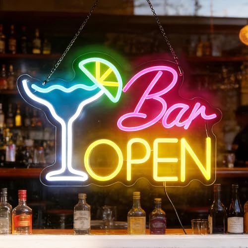 Bar Open Neon Schild Neon Schild Bar Bar Schild Beleuchtet für Bars Clubs kleine Restaurants Café Familienbar Party Geschäftsdekoration
