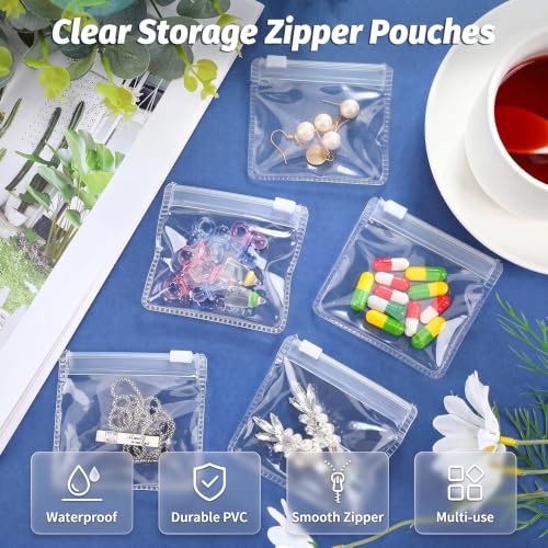 Image of Pill Organizer Reusable Travel Pill Pouch Bags for Daily Use (100PCS) | Reusable, Travel-Friendly, Daily Use, Portable Pouch, Pill Storage