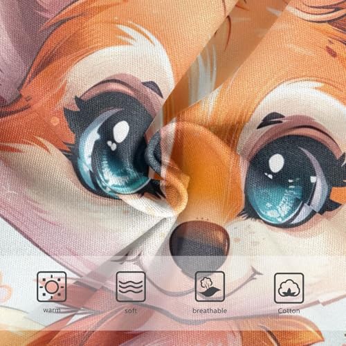 Kids Underwear Girls, Cute Cartoon Fox Flowers Toddler Girl Briefs, Girls' Cotton Brief Underwear, 2T–8 Years3