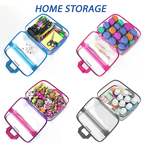 Clear Toiletry Bag - PVC Makeup Bag - Large Transparent Cosmetic Travel Case - See Through Packing Cube with Handle - Clear Bag with Zipper - Plastic Storage Pouch for Women4