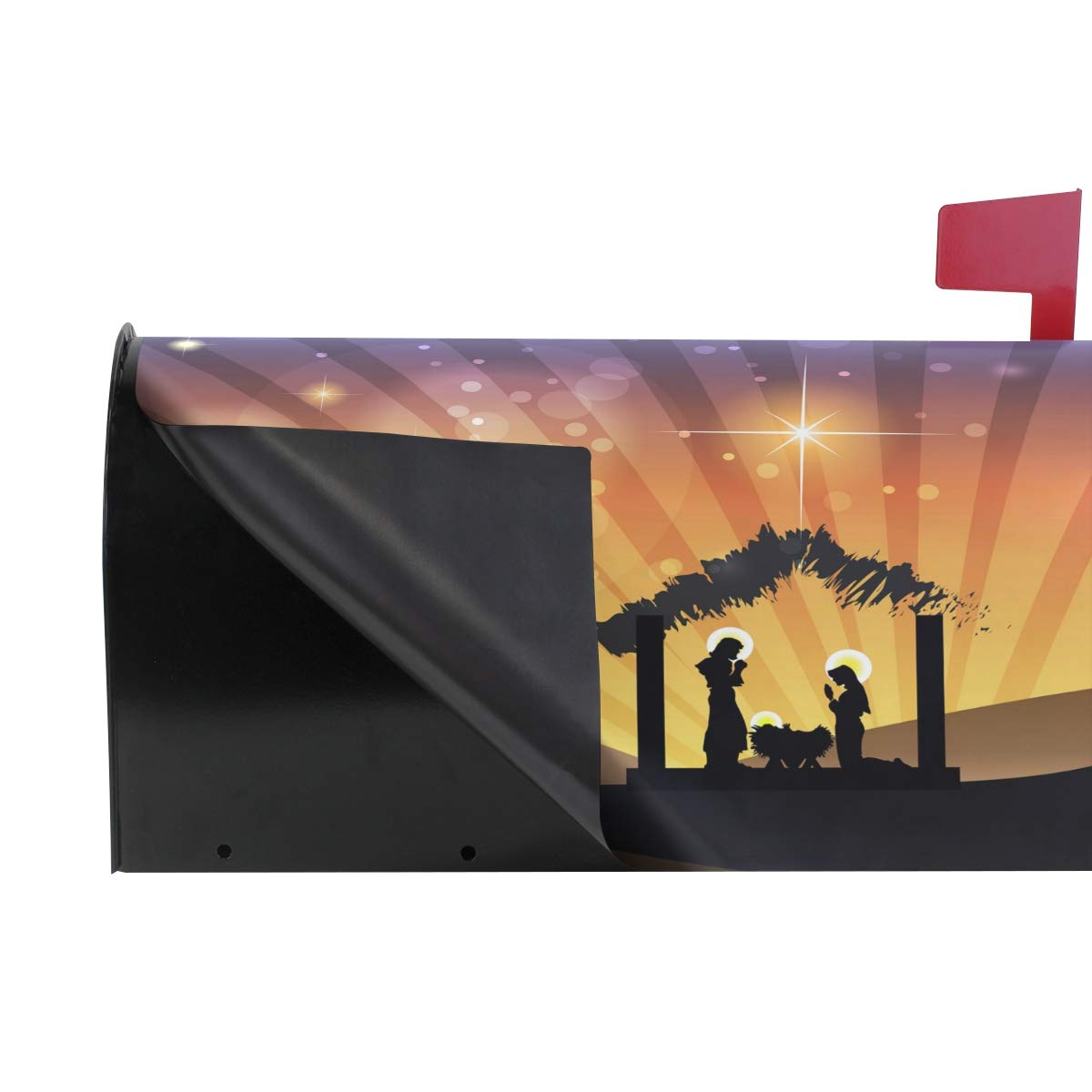 Christmas Nativity Mailbox Cover – Magnetic, Waterproof, Standard Size 21x18 Inch For Yard Decor - View #4