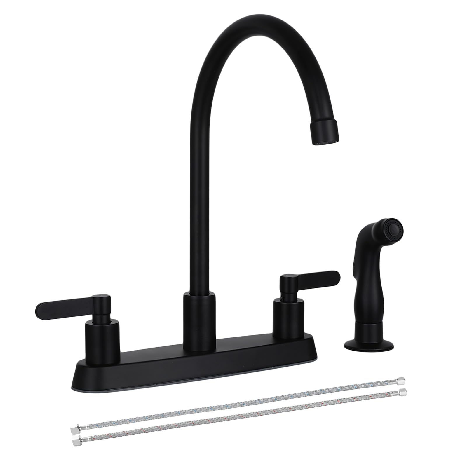 Amazon.com : VAPSINT Black Kitchen Faucet with Side Sprayer, Matte