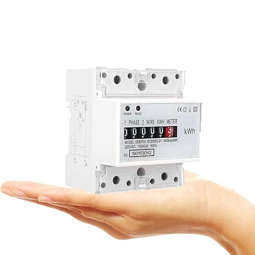 Miniatura 2 de Medidor eléctrico, KWh Meter, Monofásico 4P LED DIN-Rail Electricidad Consumo de Energía Wattmeter Medidor de Energía, 10-40A