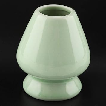 Maxmartt Chasen Stand,1Pc Matcha Whisk Stand Ceramic Holder for Bamboo Matcha Chasen for Tea Set Accessories(Green)