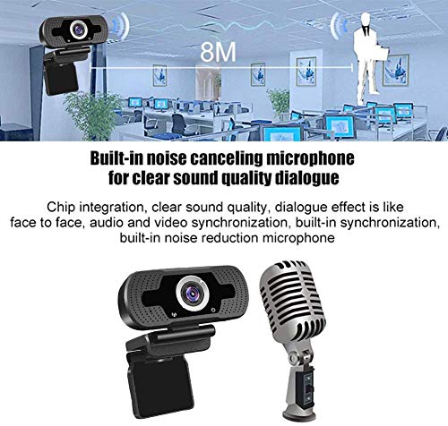Webcam with Microphone, USB PC Desktop Laptop with 110° Wide View Angle,Web Camera for Live Streaming, Video Calling Conferencing, Gaming - Thumbnail 4
