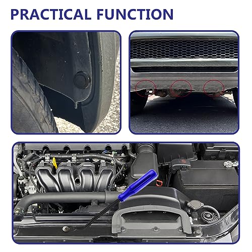 Image of 1102PCSCar Bumper Clips Automotive Push Pins Plastic Rivets Shield Retainer Clips Assortment Xmas Tree Fasteners Kit Most Common Sizes Auto Body Push Pin with Removers for Ford Honda Chrysler GM