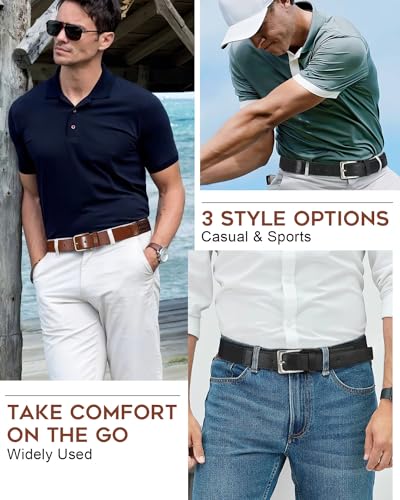 Stretch Leather Belts for Men Casual Jeans Pants Men's Elastic Stretching Belt Mens Golf Belt Woven Birthday Gifts4