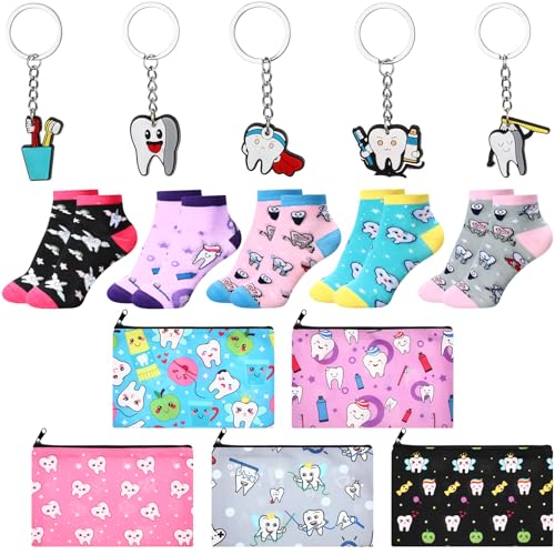 Suhine 15 Pcs Funny Christmas Dental Teeth Hygiene Gifts Set,